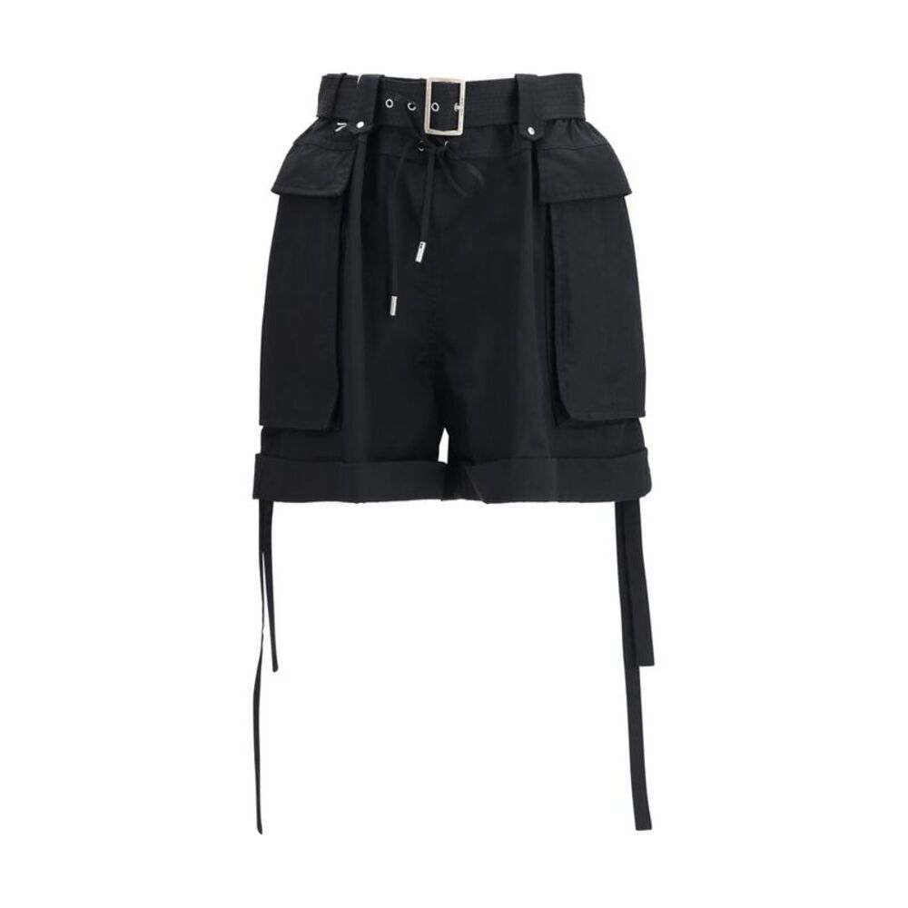 Alexander McQueen Black Cotton Bermuda Women's Shorts
